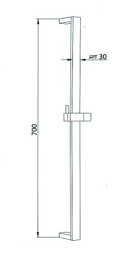 Porto AQS99004 sprchová tyč, dĺžka 70cm